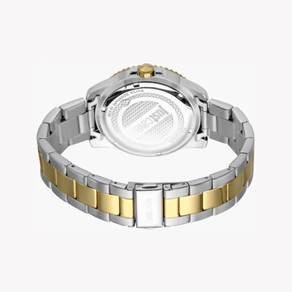 Just Cavalli Men's Two Tone Stainless Steel Watch, Black Dial | Jc1g246m0085