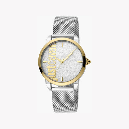 Just Cavalli Women's Silver & Gold Watch, Elegant Design | Jc1l079m0085