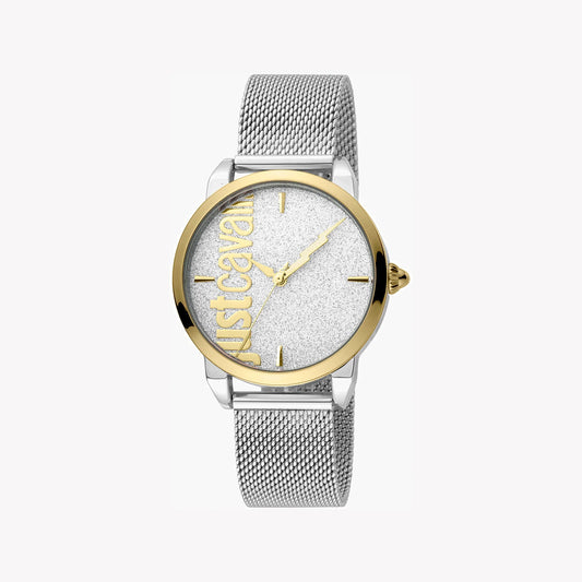 Just Cavalli Women's Silver & Gold Watch, Elegant Design | Jc1l079m0085