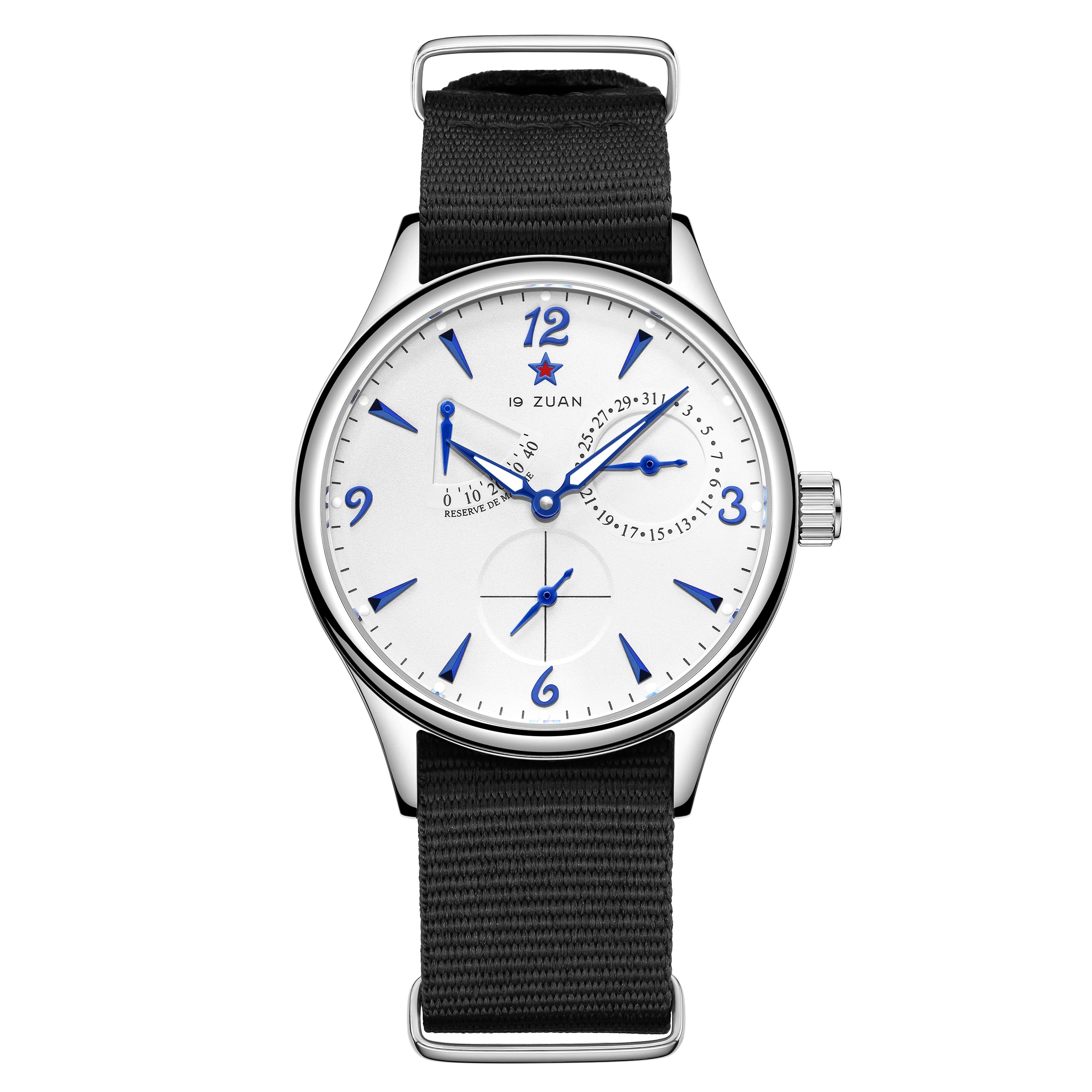 Mens Pilot Automatic Mechanical Watch Seagull ST17 Sapphire Crystal Waterproof Retro Style