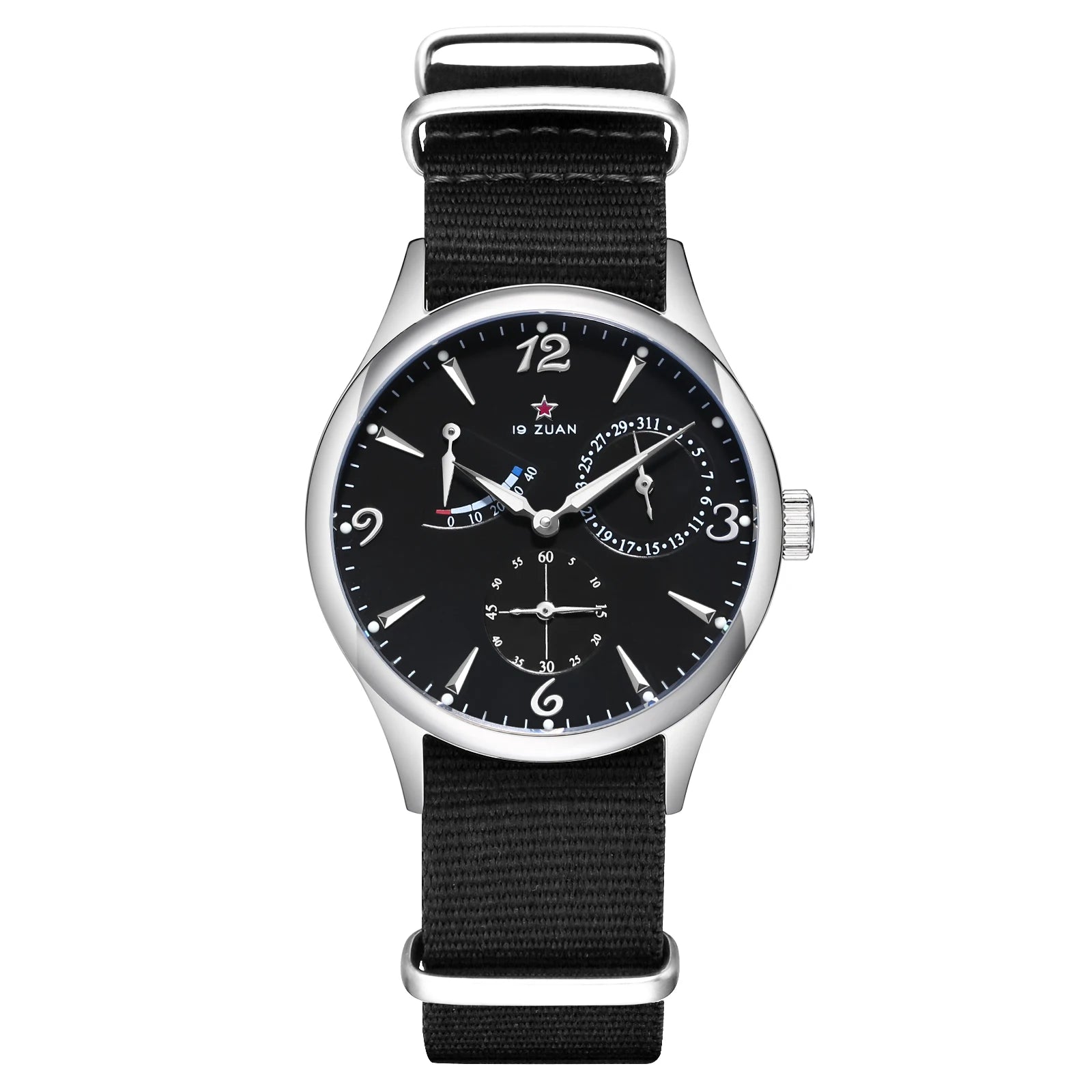 Mens Pilot Automatic Mechanical Watch Seagull ST17 Sapphire Crystal Waterproof Retro Style