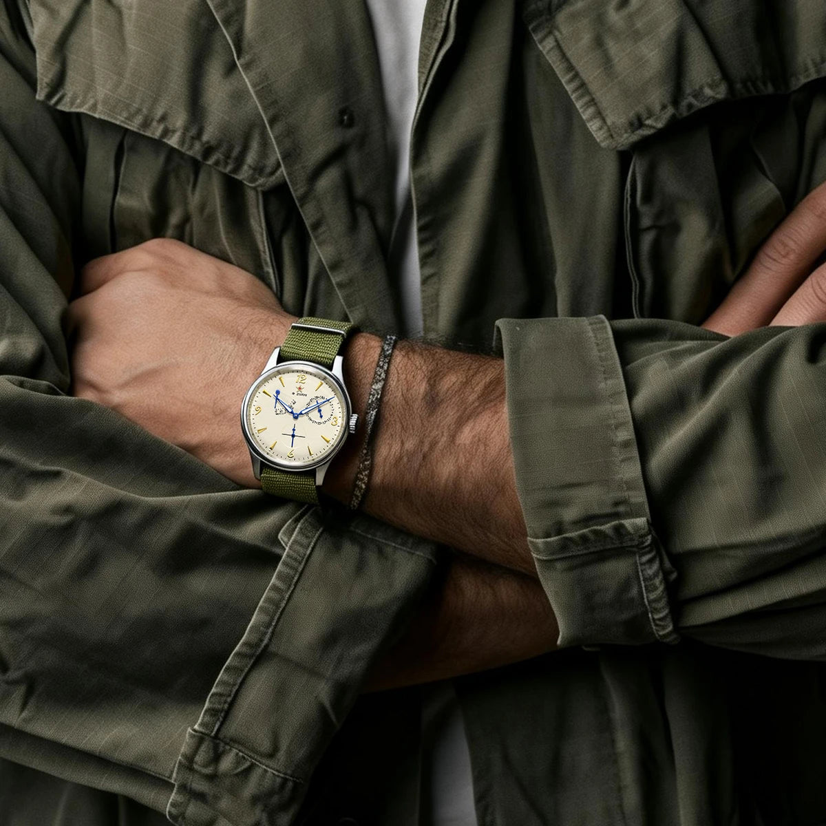 Mens Pilot Automatic Mechanical Watch Seagull ST17 Sapphire Crystal Waterproof Retro Style