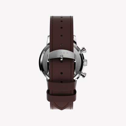 TIMEX Men's Stainless Steel, Brown Leather | TW2W10200