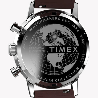 TIMEX Men's Stainless Steel, Brown Leather | TW2W10200