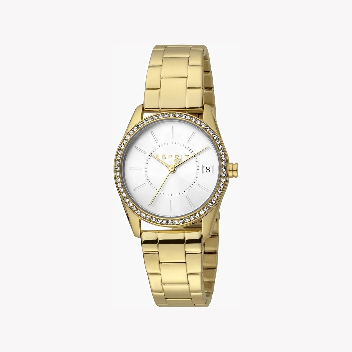 Esprit Women's Gold Stainless Steel Watch, Silver Dial | ES1L195M0085